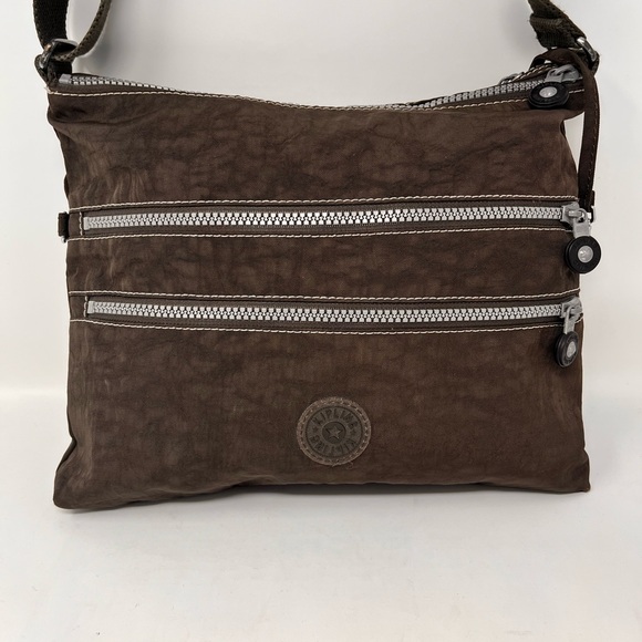 KIPLING Alvar nylon women's crossbody bag - Grey Multi Zipper Pockets - Strap - Picture 1 of 9